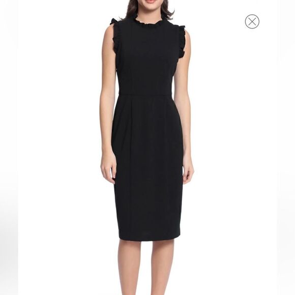 NEW Maggy London Mock Neck Sheath Dress- Size 2 - Picture 2 of 11